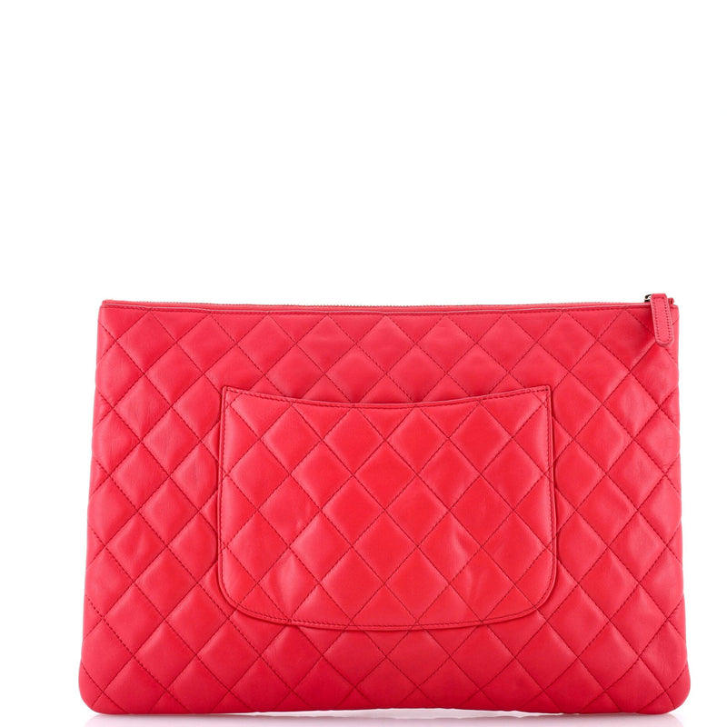 O Case Clutch Quilted Lambskin Large