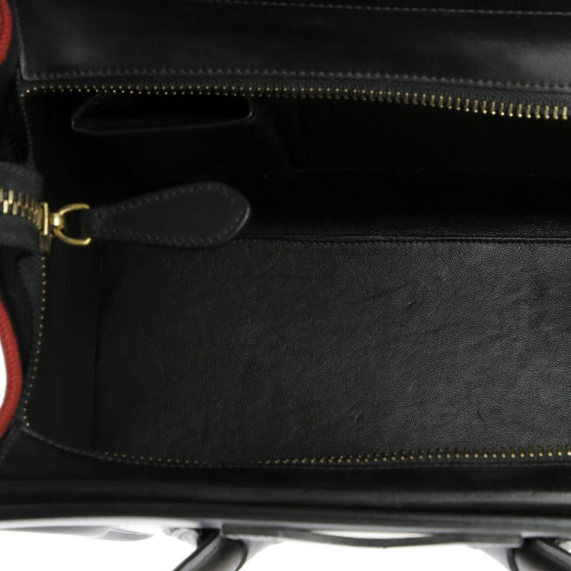 Tricolor Luggage Bag Canvas And Leather