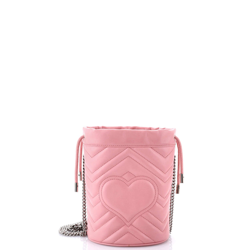 Gg Marmont Bucket Bag Matelasse Leather