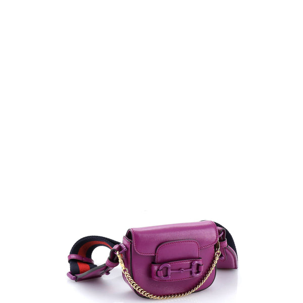 Horsebit Shoulder Bag Leather Super Mini