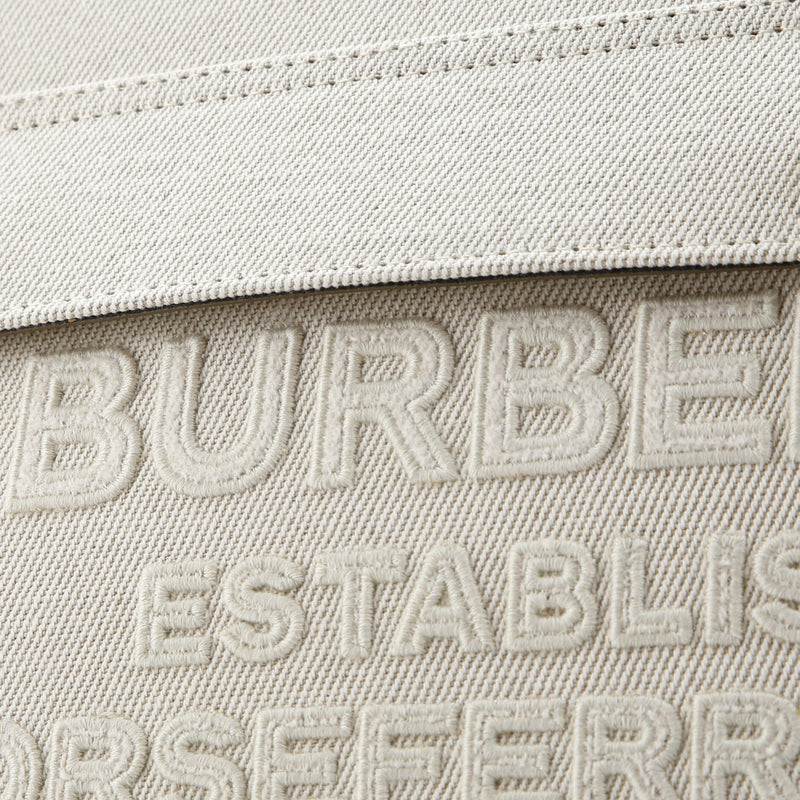 Logo Pocket Tote Canvas With Leather