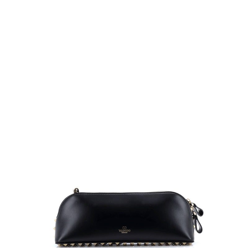 Rockstud Zip Crossbody Bag Leather East