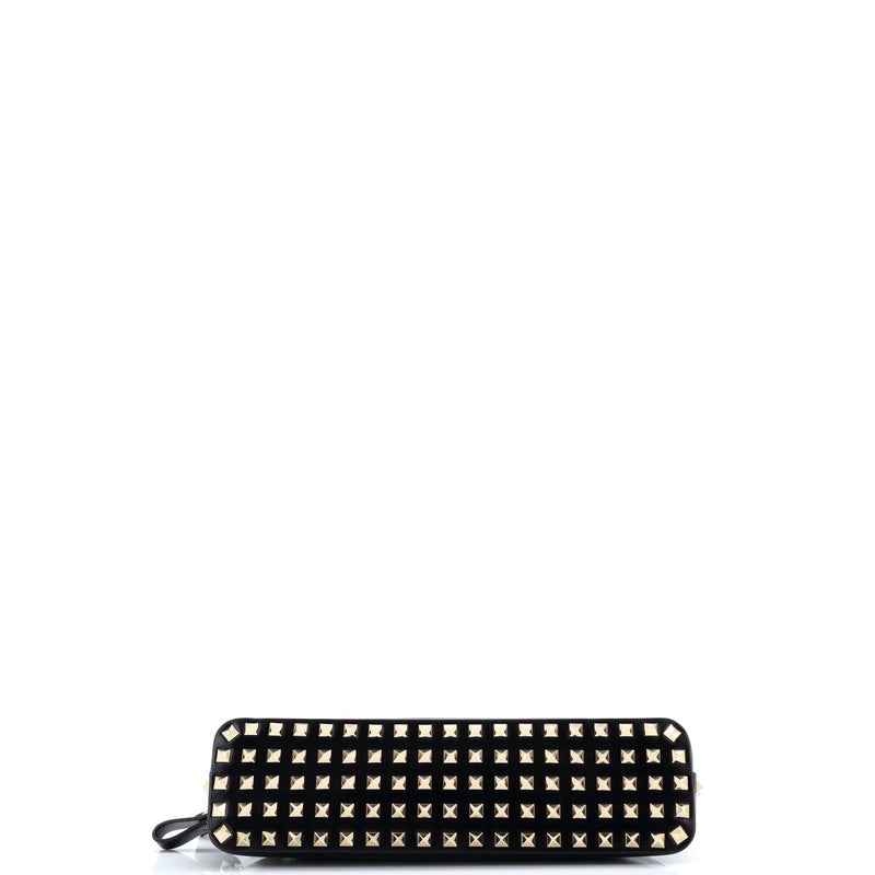 Rockstud Zip Crossbody Bag Leather East