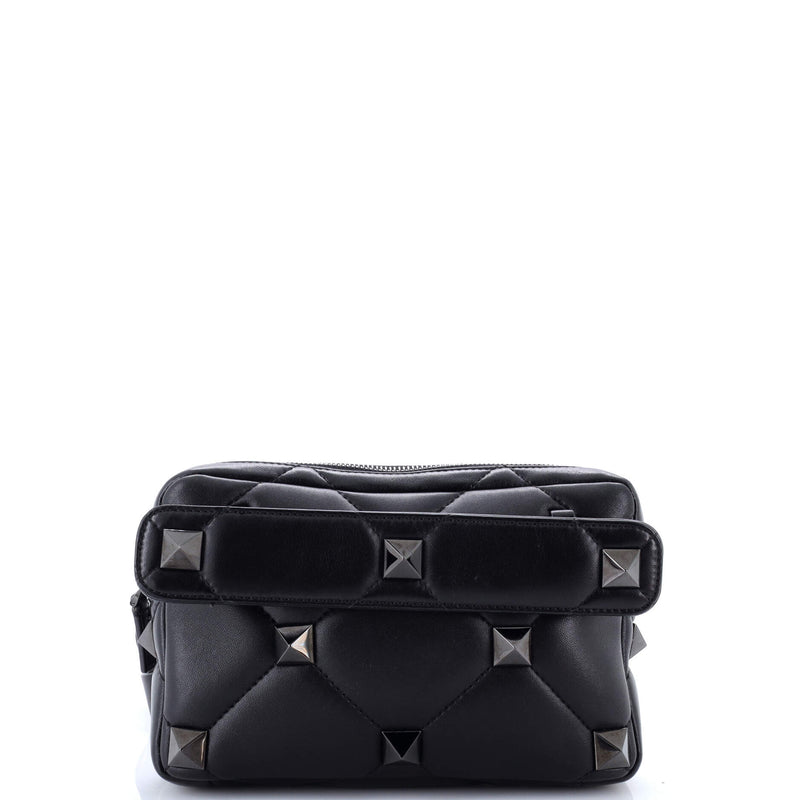 Roman Stud Crossbody Bag Quilted Leather