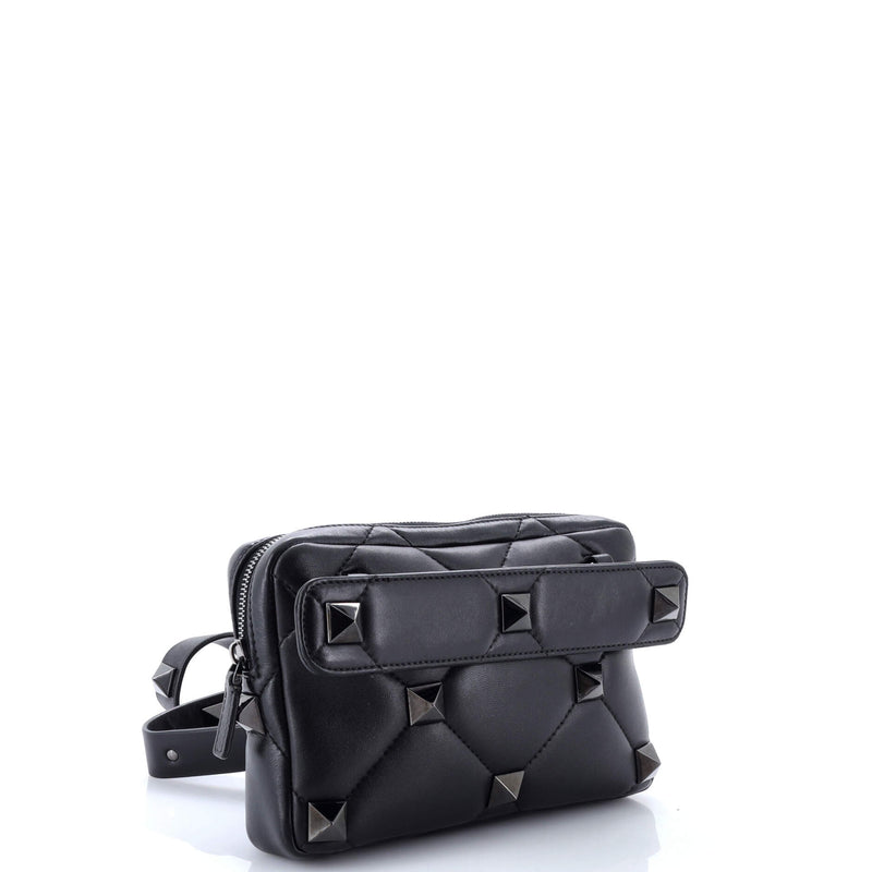 Roman Stud Crossbody Bag Quilted Leather