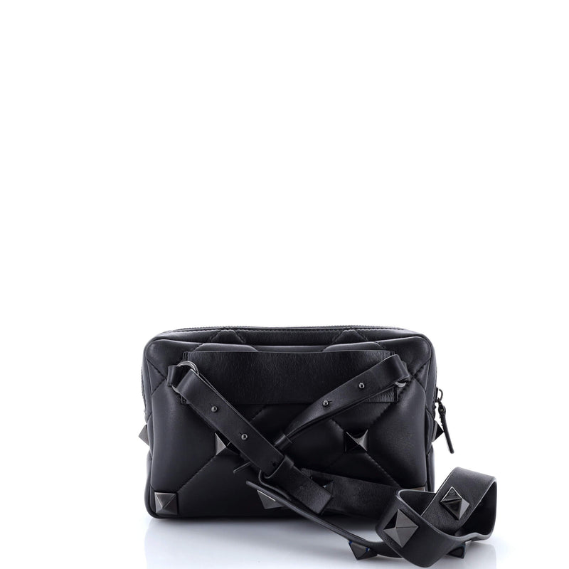 Roman Stud Crossbody Bag Quilted Leather