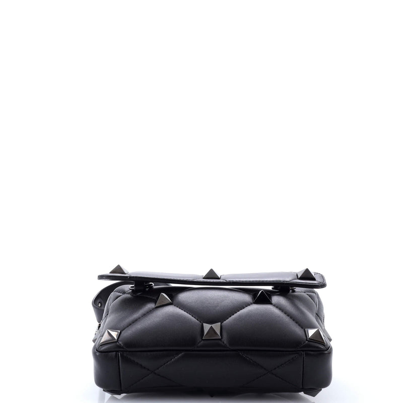 Roman Stud Crossbody Bag Quilted Leather