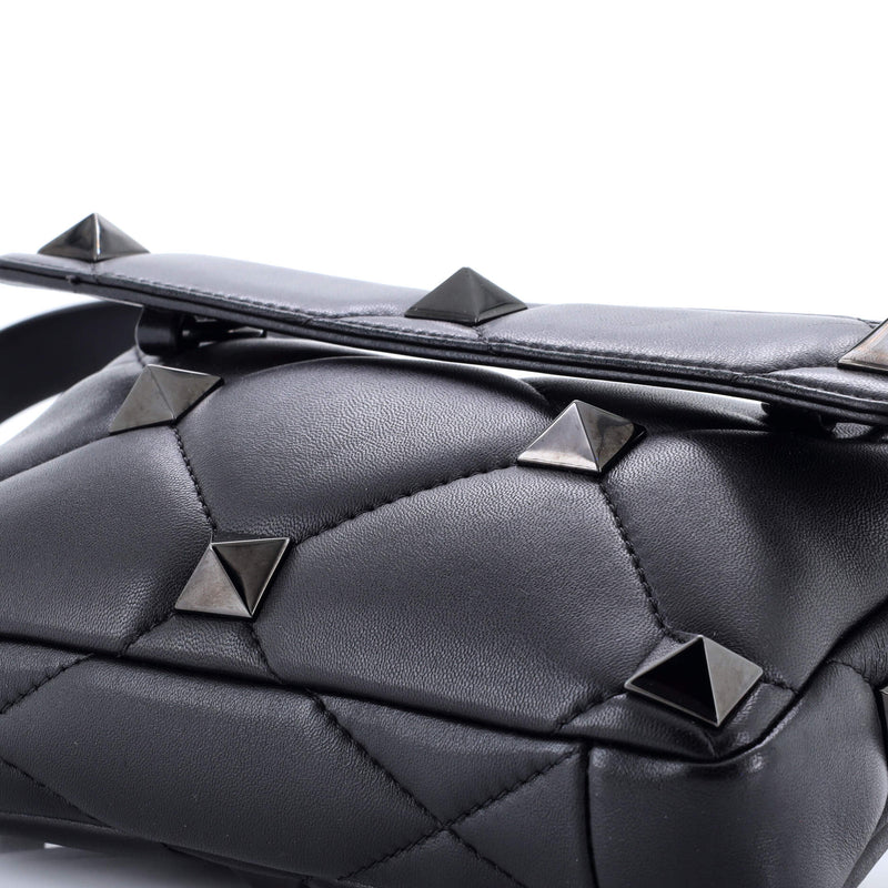 Roman Stud Crossbody Bag Quilted Leather