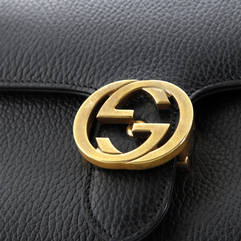 Interlocking Shoulder Bag Leather Small