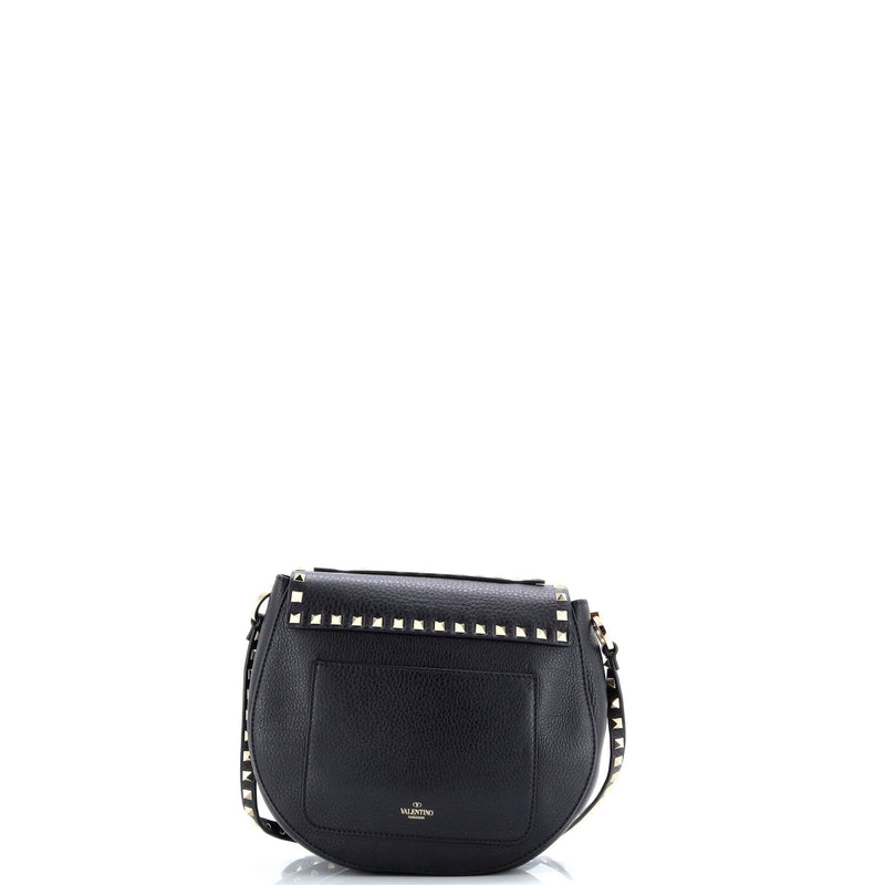 Rockstud Flip Lock Saddle Bag Leather