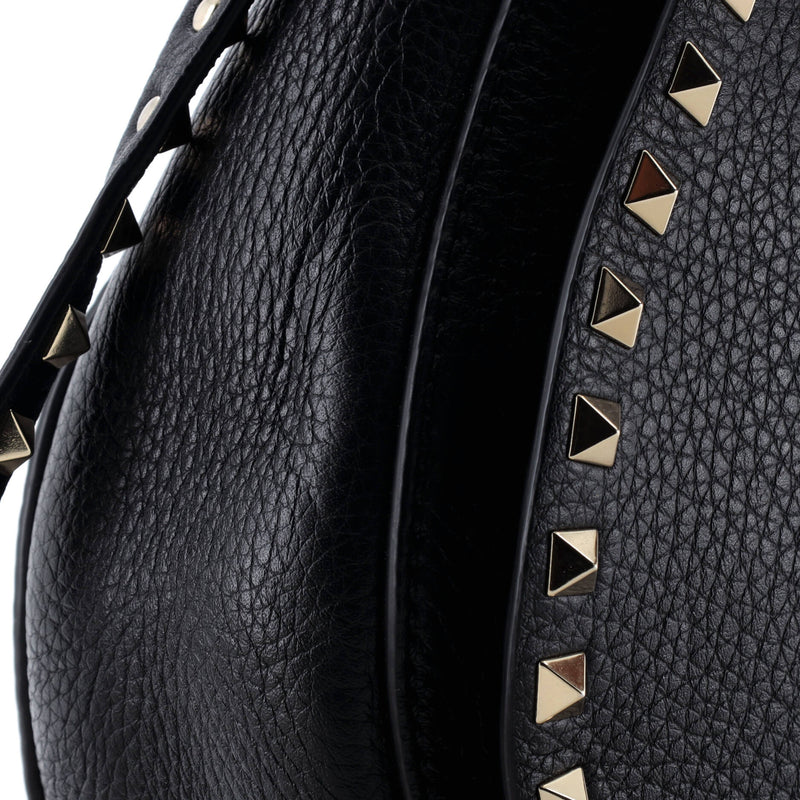 Rockstud Flip Lock Saddle Bag Leather