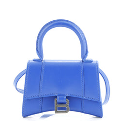 Hourglass Chain Top Handle Bag Leather