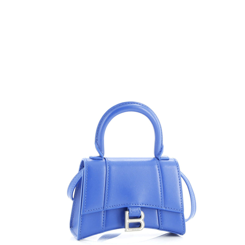 Hourglass Chain Top Handle Bag Leather