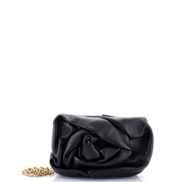Rose Chain Clutch Leather