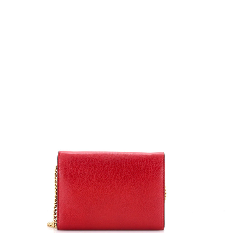 Gg Marmont Chain Wallet Leather Mini