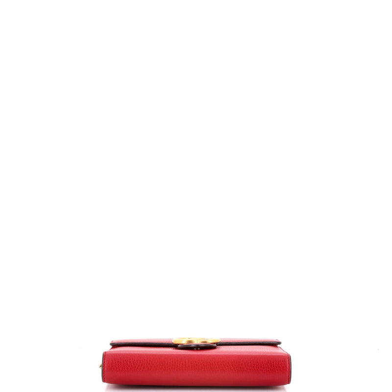 Gg Marmont Chain Wallet Leather Mini