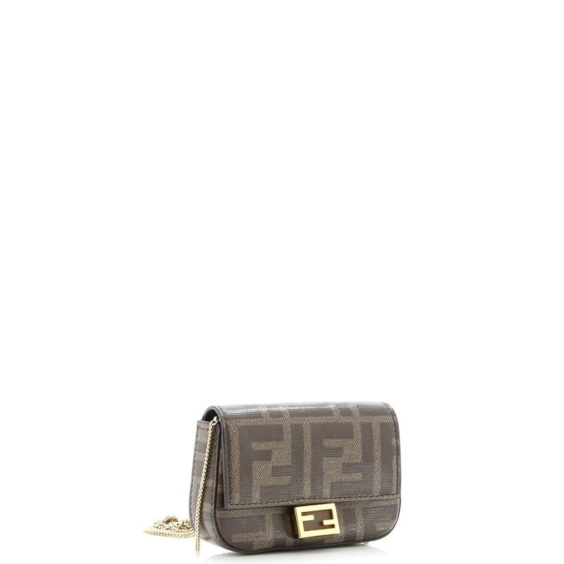 Chain Baguette Charm Bag Zucca Coated