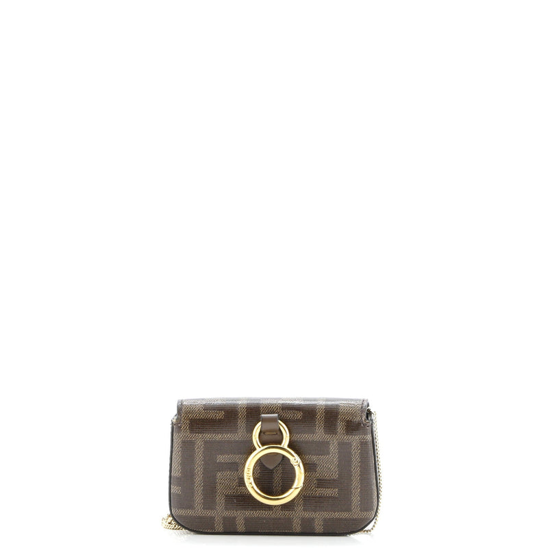 Chain Baguette Charm Bag Zucca Coated