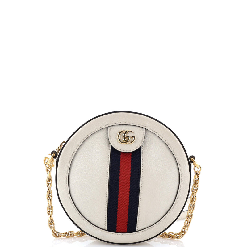 Ophidia Round Shoulder Bag Leather Mini