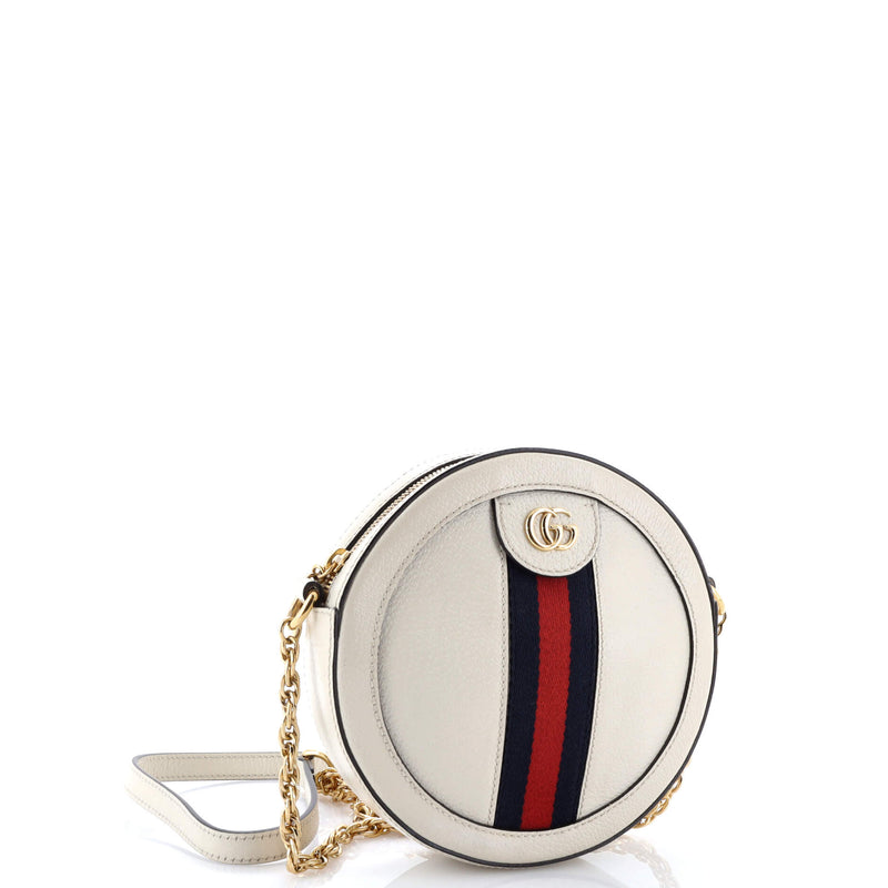 Ophidia Round Shoulder Bag Leather Mini