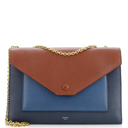 Pocket Envelope Shoulder Bag Leather
