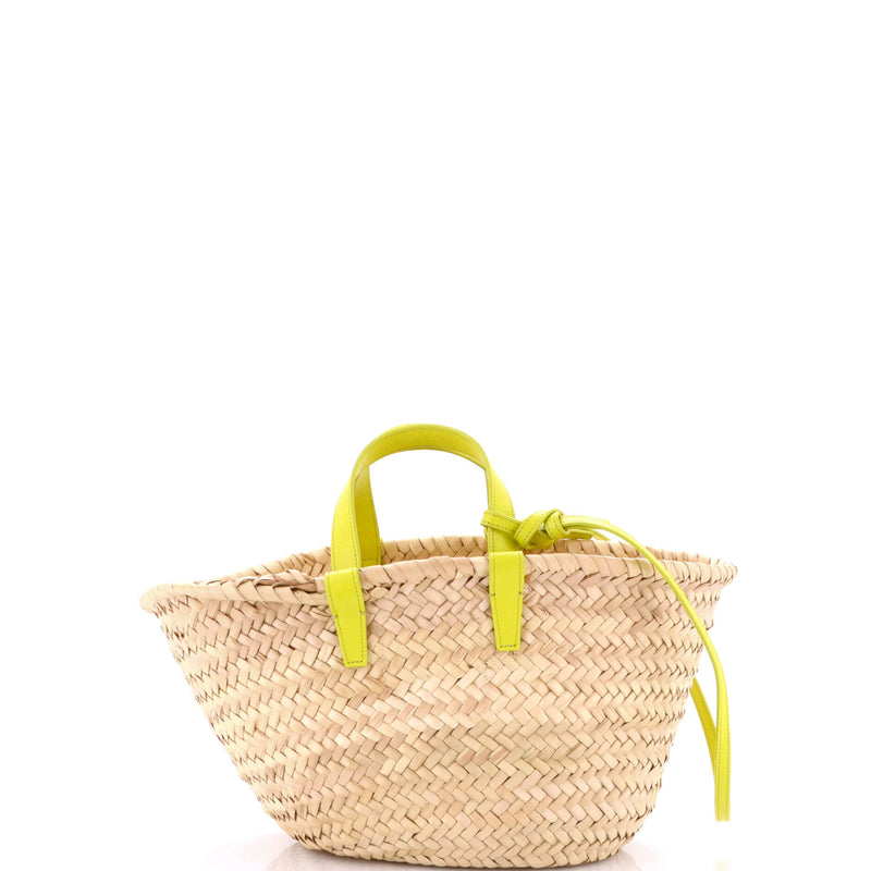 Triomphe Basket Shoulder Bag Raffia With