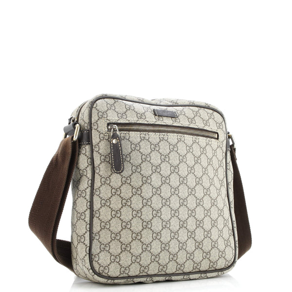 Front Zip Messenger Gg Coated Canvas