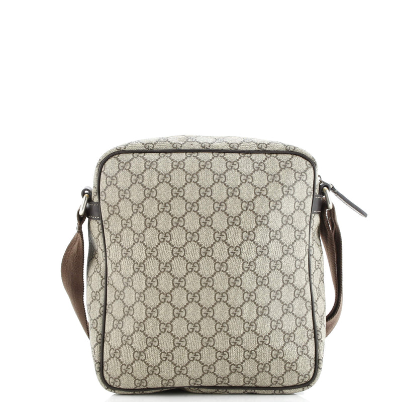 Front Zip Messenger Gg Coated Canvas