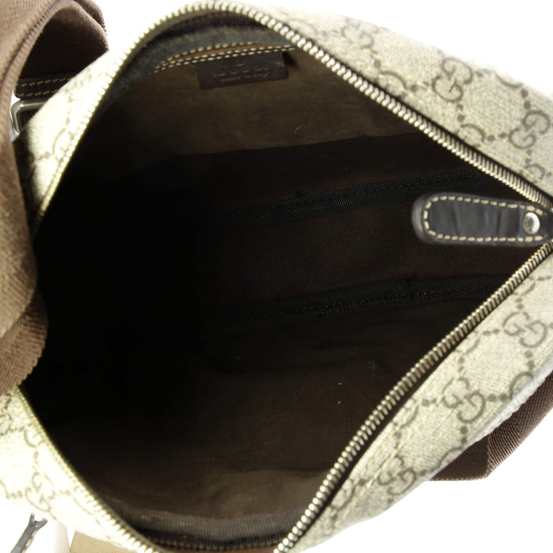 Front Zip Messenger Gg Coated Canvas