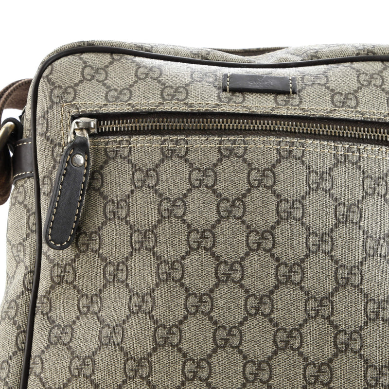 Front Zip Messenger Gg Coated Canvas