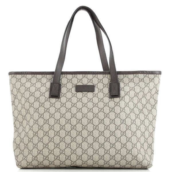 Plus Tote Gg Coated Canvas With Leather