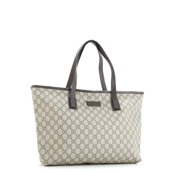 Plus Tote Gg Coated Canvas With Leather