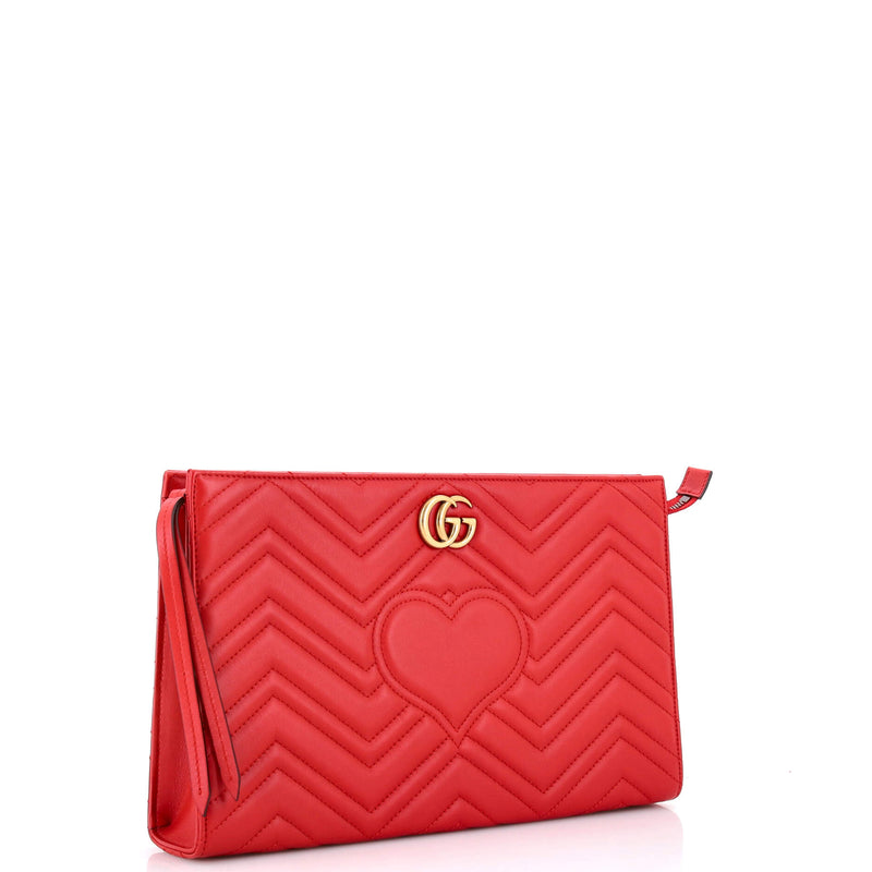 Gg Marmont Clutch Matelasse Leather