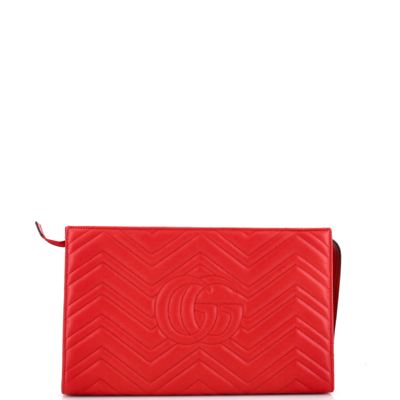 Gg Marmont Clutch Matelasse Leather