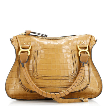 Marcie Satchel Crocodile Embossed
