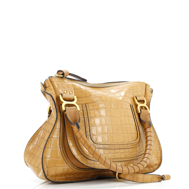 Marcie Satchel Crocodile Embossed