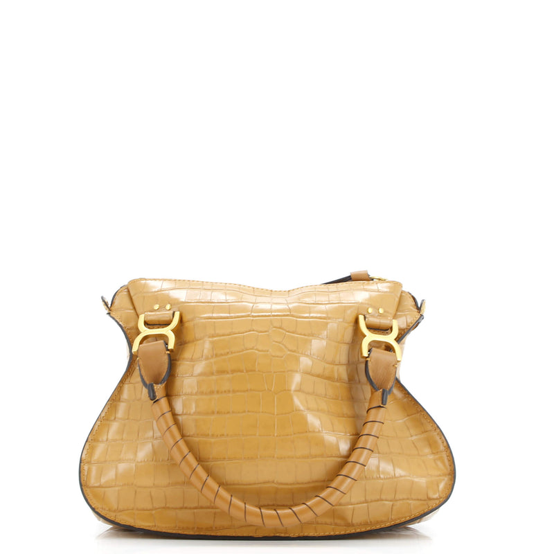 Marcie Satchel Crocodile Embossed