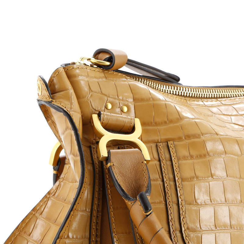 Marcie Satchel Crocodile Embossed
