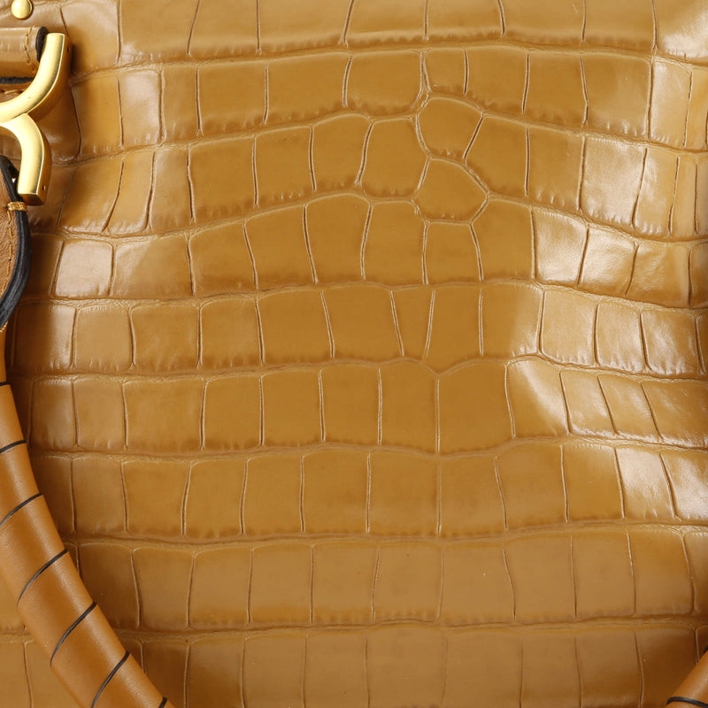 Marcie Satchel Crocodile Embossed