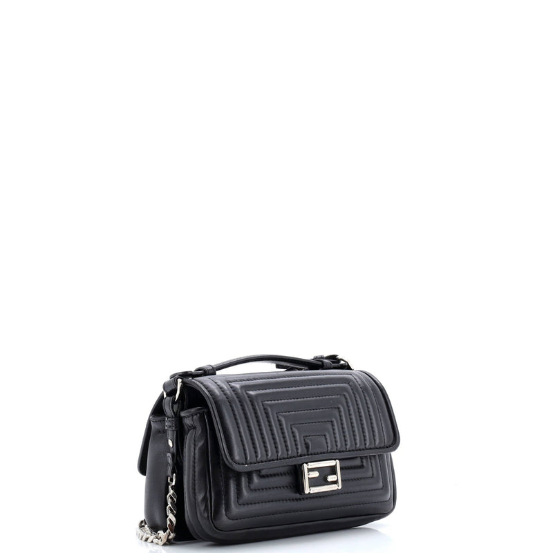 Double Baguette Quilted Leather Micro