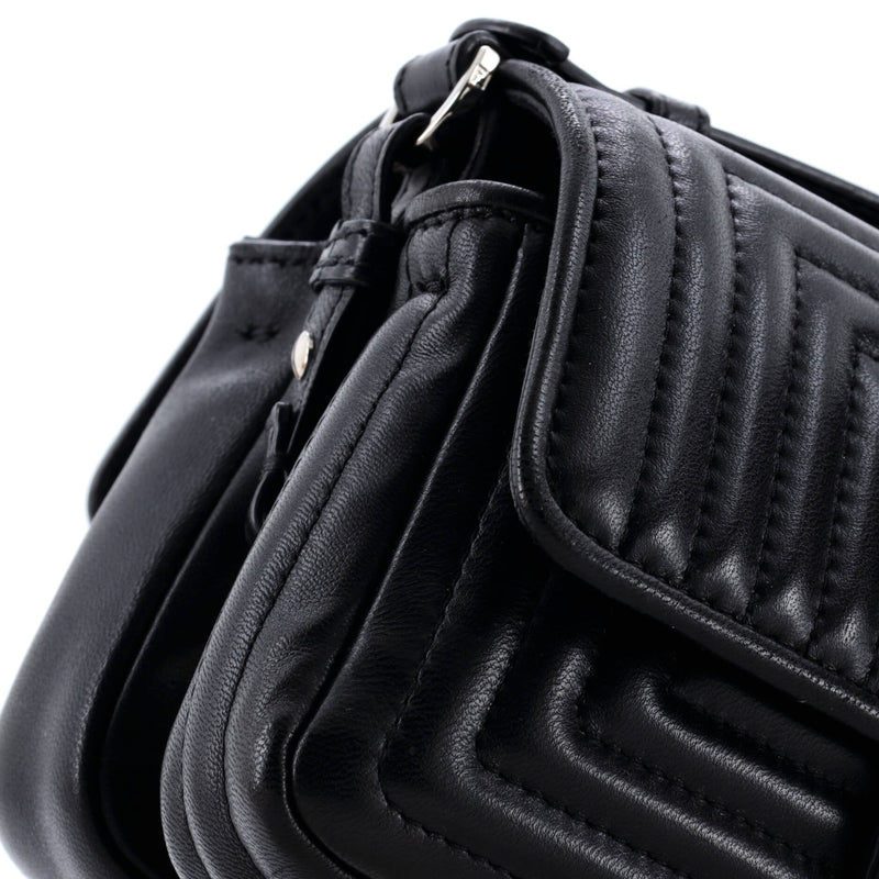 Double Baguette Quilted Leather Micro