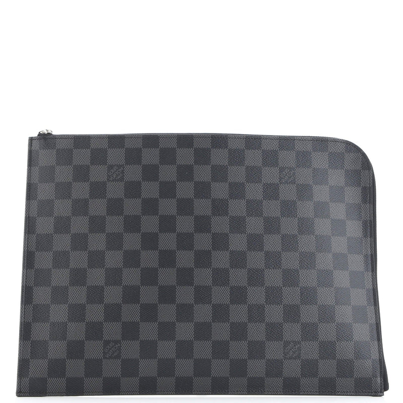 Zip Around Pochette Jour Damier Graphite
