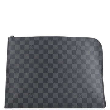 Zip Around Pochette Jour Damier Graphite