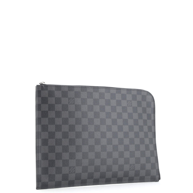 Zip Around Pochette Jour Damier Graphite