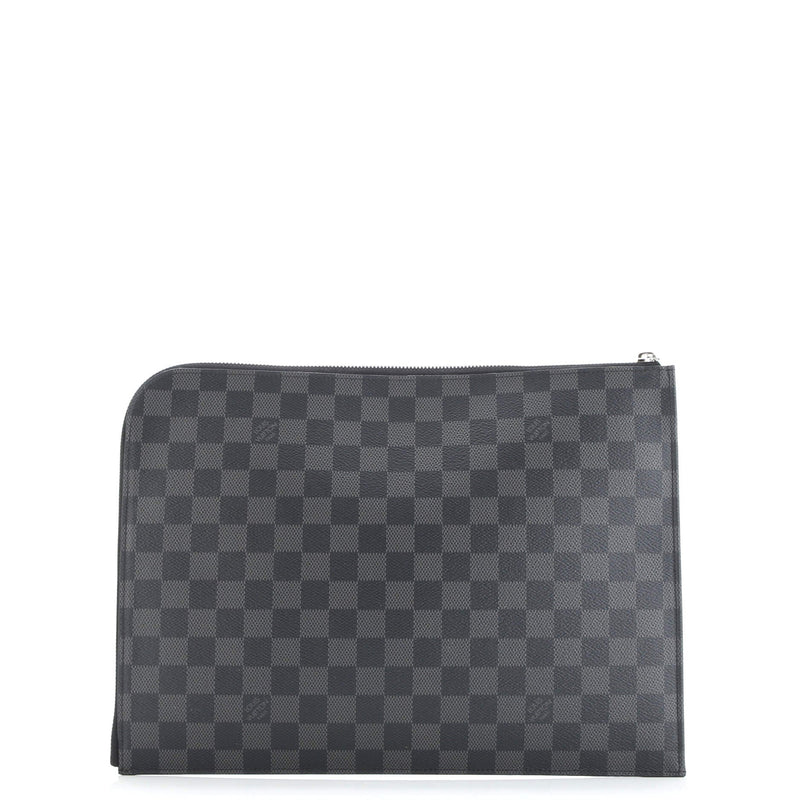 Zip Around Pochette Jour Damier Graphite
