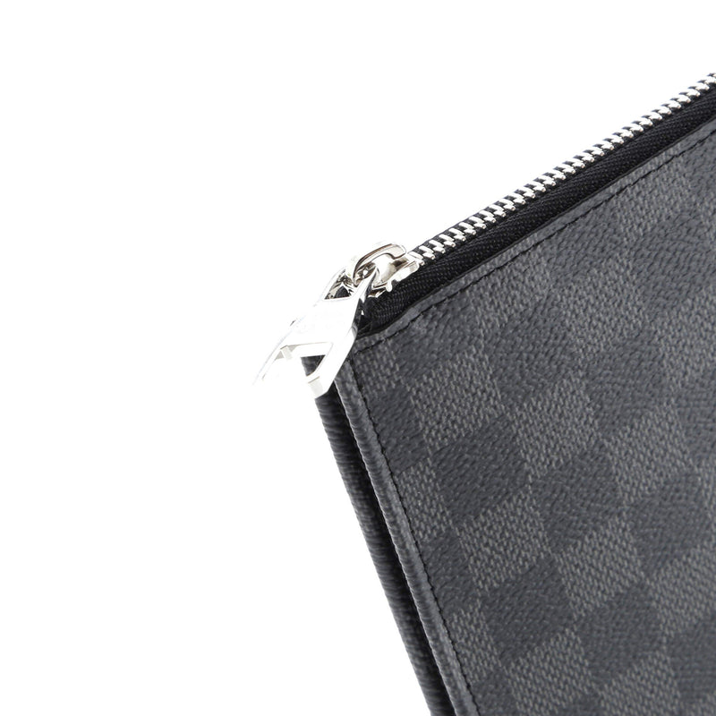 Zip Around Pochette Jour Damier Graphite