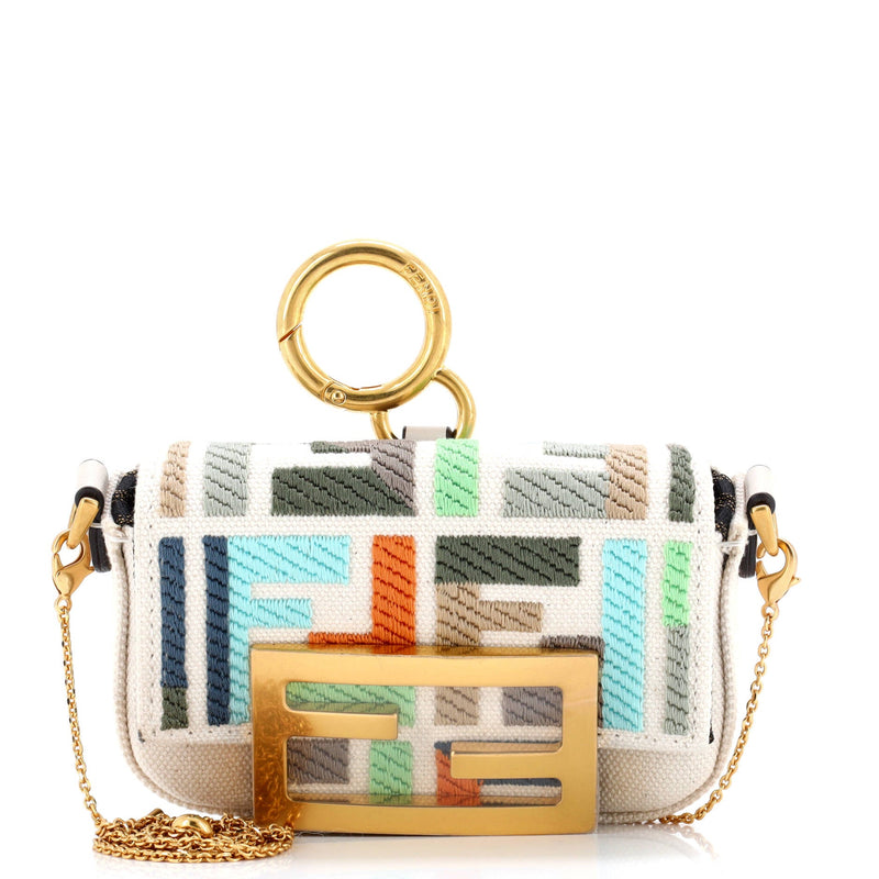 Chain Baguette Charm Bag Zucca