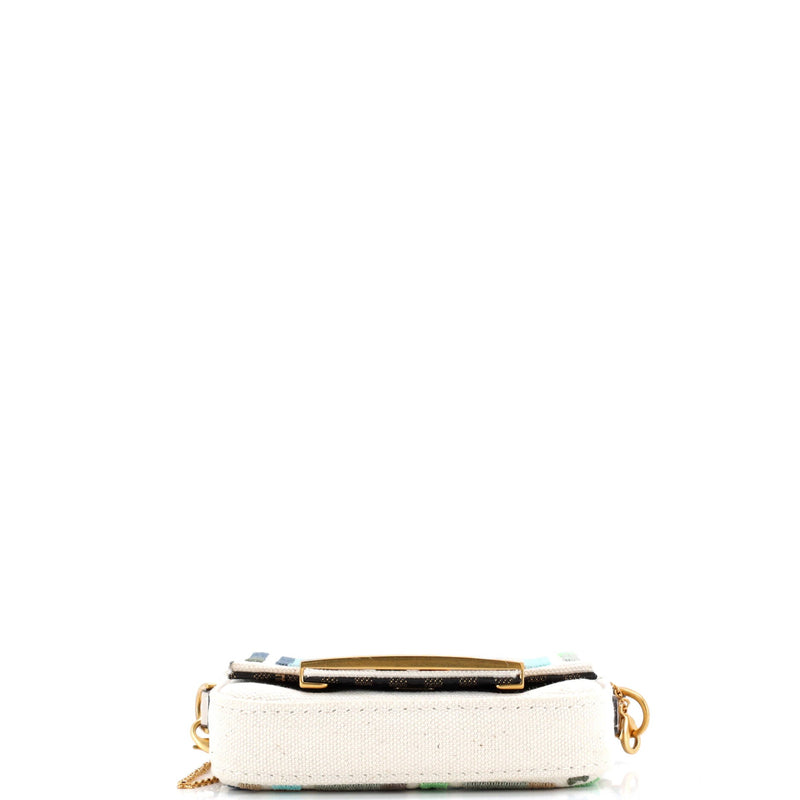 Chain Baguette Charm Bag Zucca