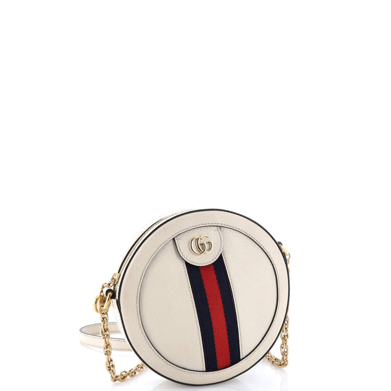 Ophidia Round Shoulder Bag Leather Mini