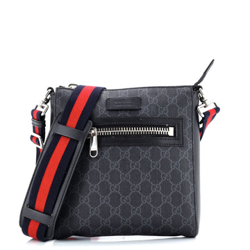 Web Strap Front Zip Messenger Bag Gg